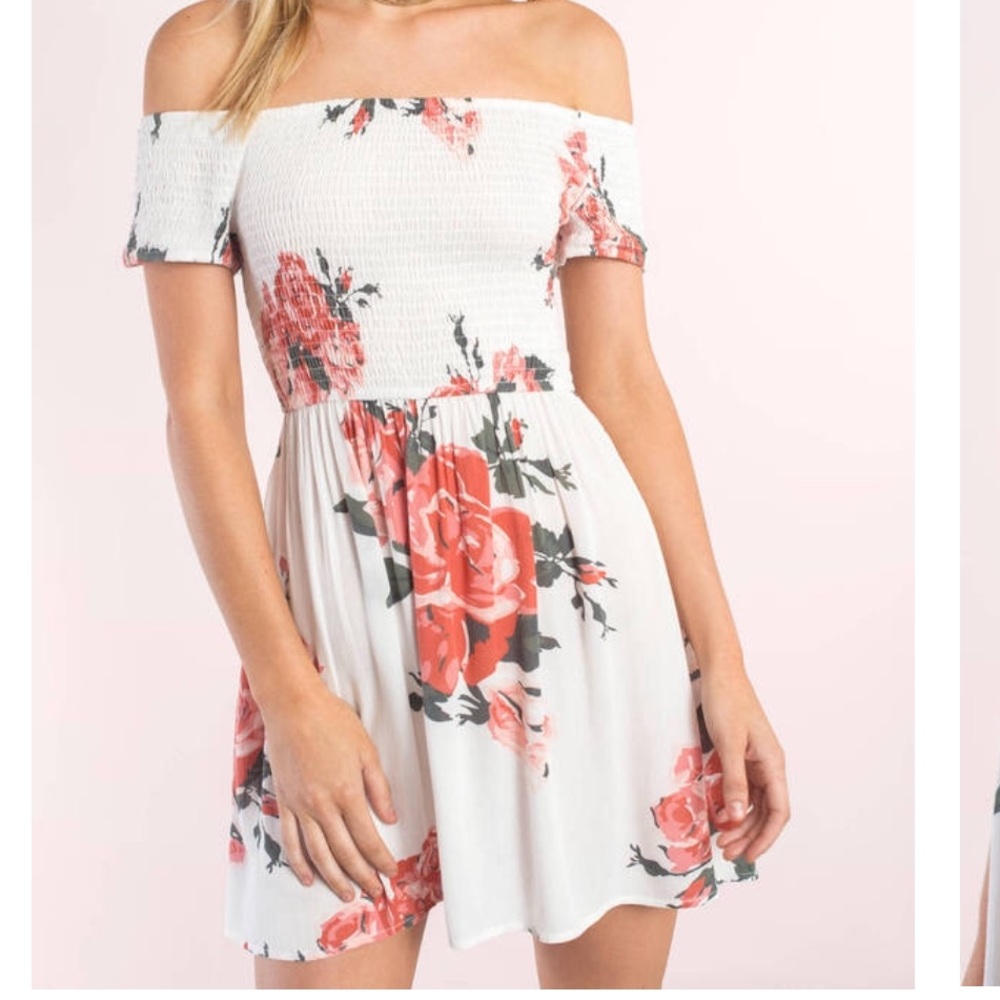 Tobi White Floral Dress